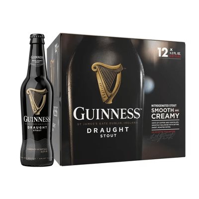 Guinness Draught 12 pack 11.2oz Bottles - Wine barrel Plus