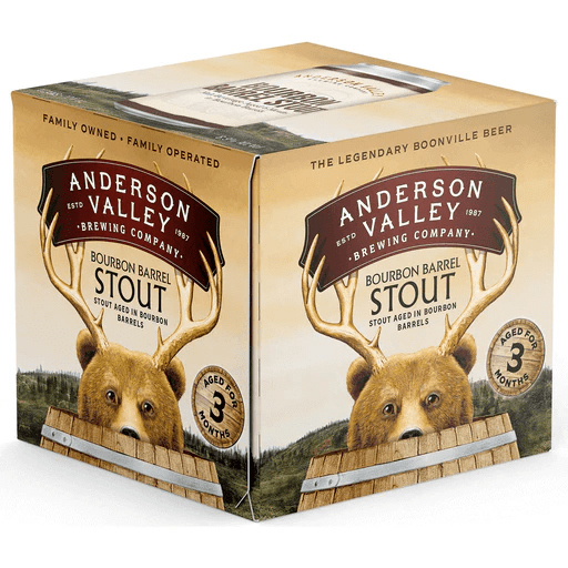 ANDERSON VALLEY BOURBON BARREL STOUT 4PK - Wine barrel Plus