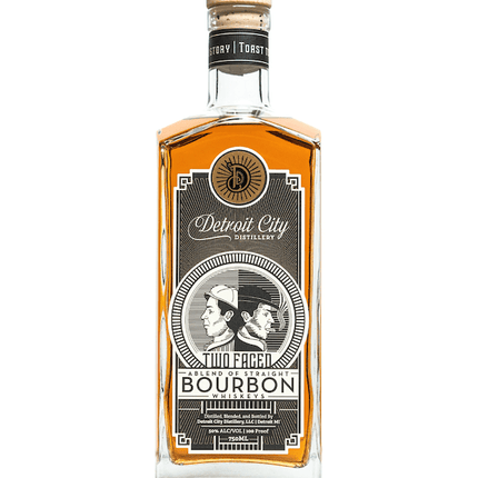 DETROIT CITY TWO FACES BOURBON 750ML 100 PROOF - Wine barrel Plus