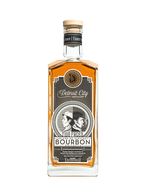 DETROIT CITY TWO FACES BOURBON 750ML 100 PROOF - Wine barrel Plus