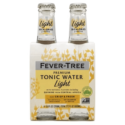 FEVER TREE TONIC WATER LIGHT 4PK 200ML BOTTLES - Wine barrel Plus