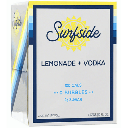 SURFSIDE LEMON+VODKA 4PK 12OZ CAN - Wine barrel Plus