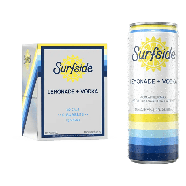 SURFSIDE LEMON+VODKA 4PK 12OZ CAN - Wine barrel Plus