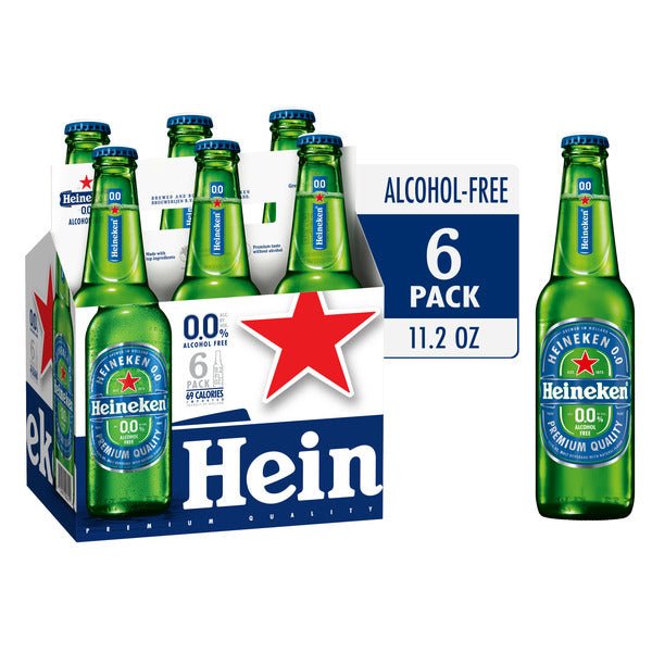 HEINEKEN 0.0 NON - ALCOHOLIC 6PK 11.2OZ BOTTLE - Wine barrel Plus