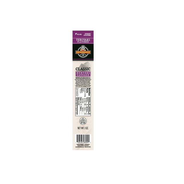 DEARBORN CLASSIC HUNTER SAUSAGE TERIYAKI FLAVORED 1 OZ - Wine barrel Plus
