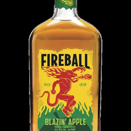 Fireball Blazin' Apple bottle on a white background