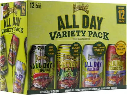 FOUNDERS ALL DAY VARIETY 12 PACK - Wine barrel Plus