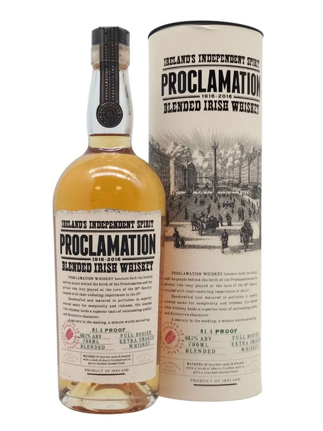 PROCLAMATION IRISH WHISKEY 81.4 Proof 750 ml - Wine barrel Plus