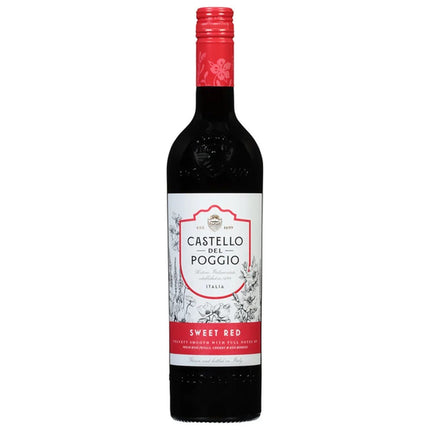 POGGIO CASTLE DEL SWEET RED 750ML - Wine barrel Plus