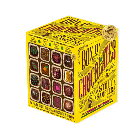 FLYING MONKEYS BOX OF CHOCOLATES STOUT VARIETY 4PK - Wine barrel Plus