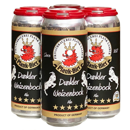 PLANK DUNKLE WEIZENBOCK 4PK 16OZ CAN - Wine barrel Plus