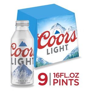 COORS LIGHT 9PK 16OZ ALUMINUM BOTTLE - Wine barrel Plus