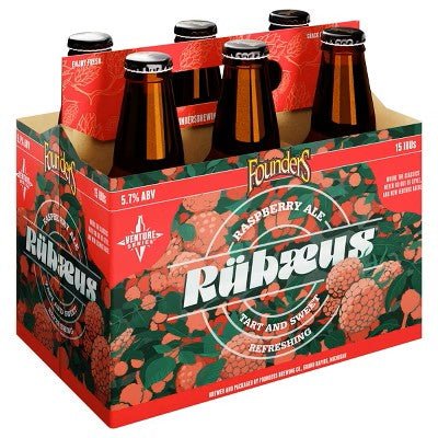 FOUNDERS RUBAEUS RASPBERRY ALE 6 BOTTLES - Wine barrel Plus