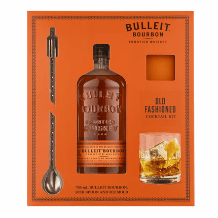 BULLEIT BOURBON W/ICE MOLD & SPOON 750ML 90 PROOF - Wine barrel Plus