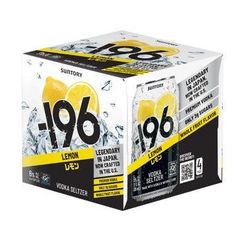 SUNTORY 196 LEMON VODKA SELTZER 4PK CAN 355ML CAN - Wine barrel Plus