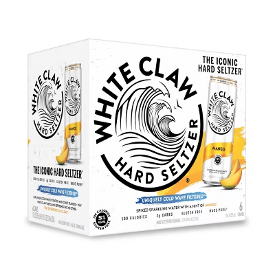 WHITE CLAW MANGO 6PK 12OZ SLIM CAN - Wine barrel Plus