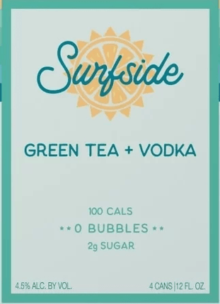 SURFSIDE GREEN TEA 4PK 12OZ CAN - Wine barrel Plus