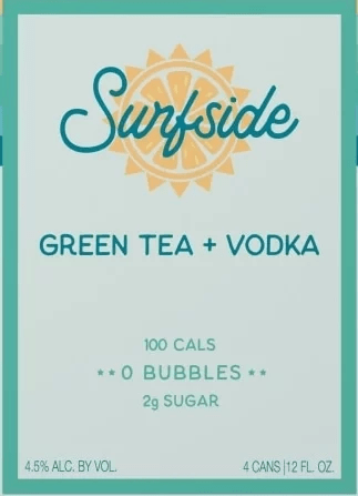 SURFSIDE GREEN TEA 4PK 12OZ CAN - Wine barrel Plus