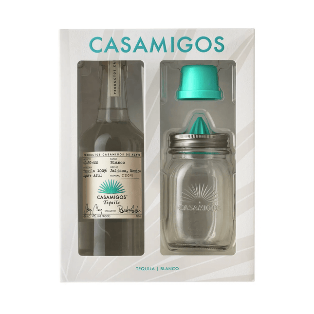 CASAMIGOS BLANCO W/JAR 750ML 80 PROOF - Wine barrel Plus