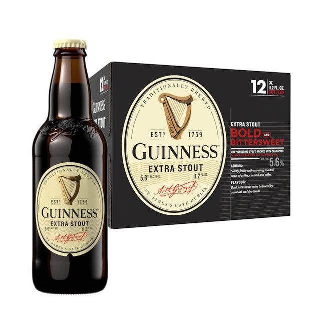 Guinness Extra Stout 11.2oz 12 Bottle - Wine barrel Plus