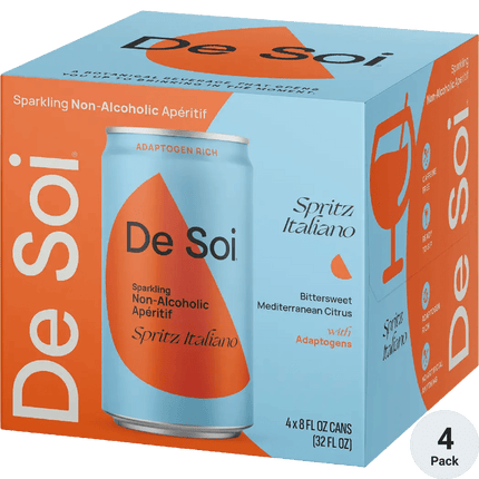 DE SOI SPRITZ ITALIANO NON ALCOHLIC 4PK 8OZ CAN - Wine barrel Plus