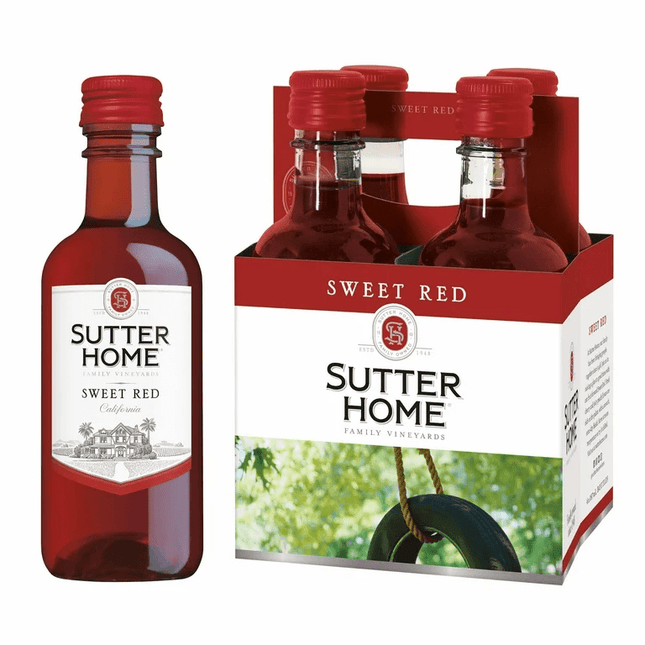 SUTTER HOME SWEET RED 187ML 4PK - Wine barrel Plus