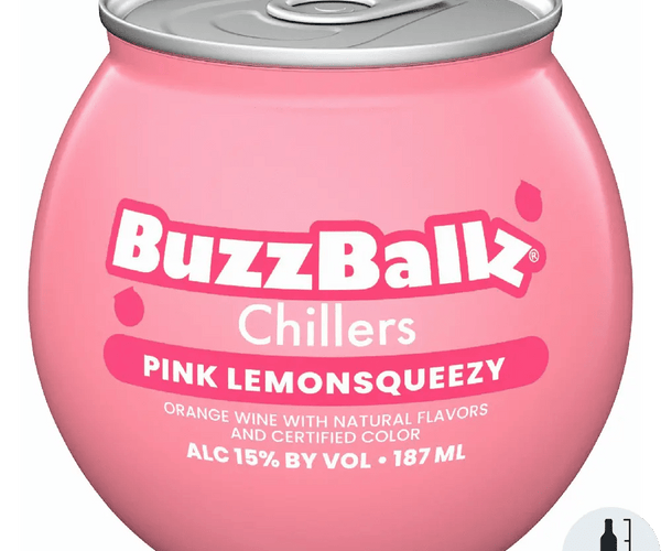 BuzzBallz Pink Lemonsqueezy Selzer 187ml - Refreshing Flavor