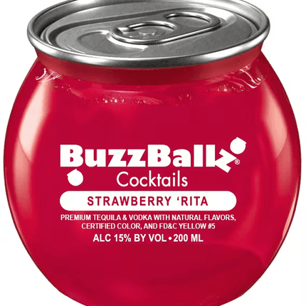 BUZZBALLZ STRAWBERRY RITA 187ML - Wine barrel Plus