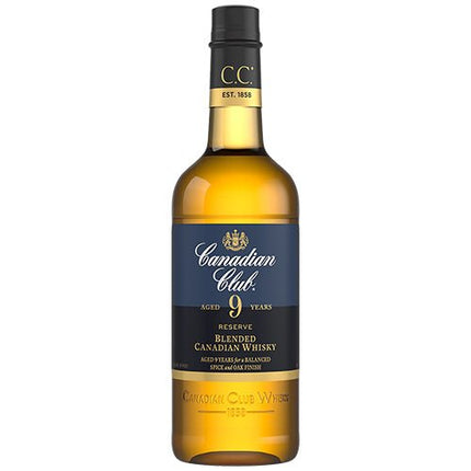 CANADIAN CLUB RESERVE - 9 YR 80 Proof 750 ml - Wine barrel Plus