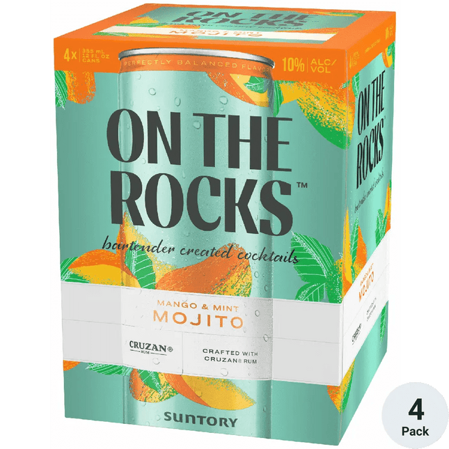 ON THE ROCKS MANGO & MINT MOJITO 4PK 12OZ CAN - Wine barrel Plus