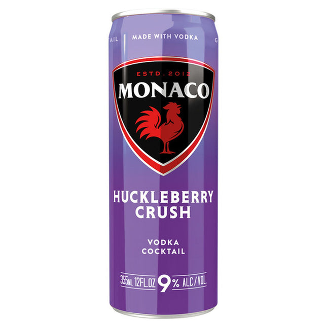 MONACO HUCKLEBERRY CRUSH 12OZ CAN - Wine barrel Plus