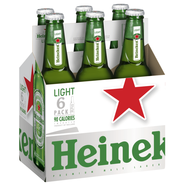 HEINEKEN LIGHT 6PK 12OZ BOTTLE - Wine barrel Plus