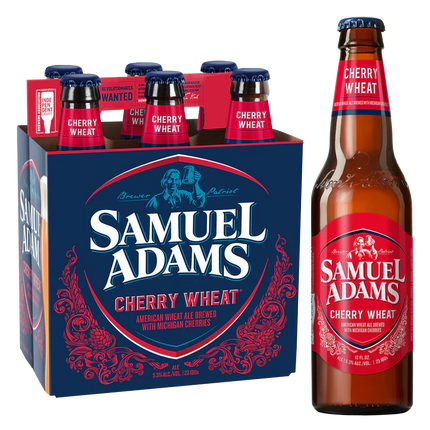 SAM ADAMS CHERRY WHEAT 6PK 12OZ BOTTLE - Wine barrel Plus
