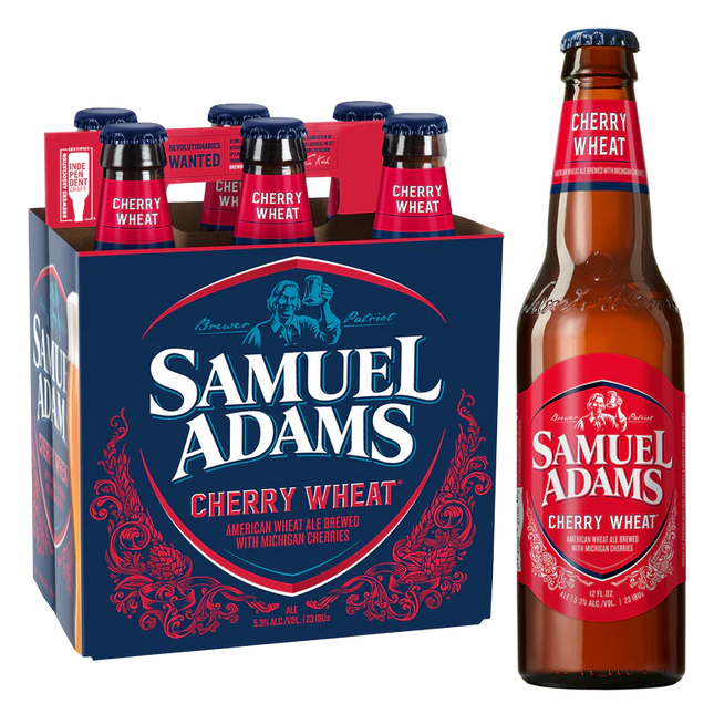 SAM ADAMS CHERRY WHEAT 6PK 12OZ BOTTLE - Wine barrel Plus
