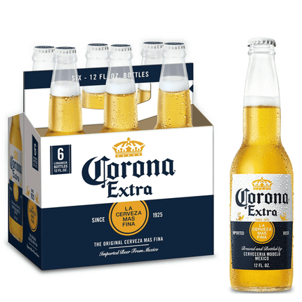 CORONA EXTRA 6PK 12OZ BOTTLE - Wine barrel Plus