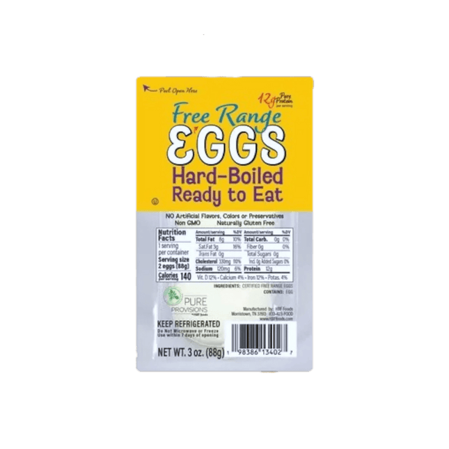 Free Range 2 EGGS Hard - Boiled Ready to Eat - Wine barrel Plus