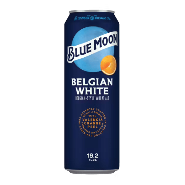 BLUE MOON BELGIAN WHITE 1PK 19.2 OZ CAN - Wine barrel Plus