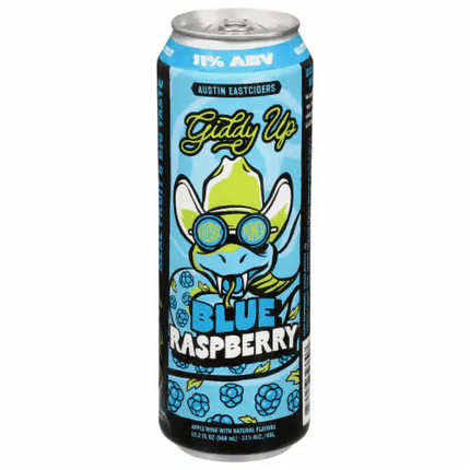 AUSTIN EASTCIDERS GIDDY UP BLUE RASPBERRY 1PK 19.2OZ - Wine barrel Plus