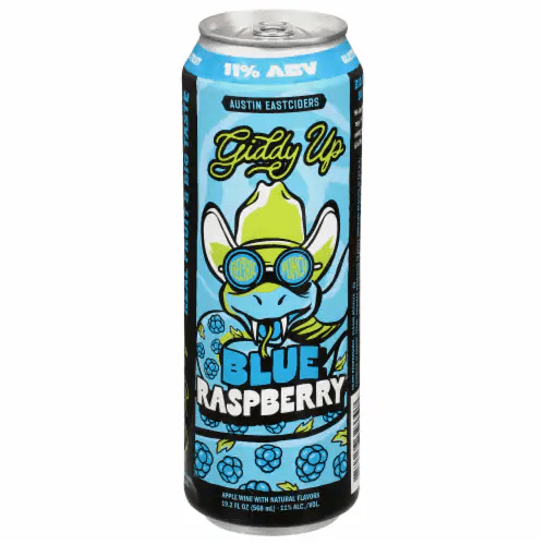 AUSTIN EASTCIDERS GIDDY UP BLUE RASPBERRY 1PK 19.2OZ - Wine barrel Plus