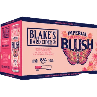BLAKES IMPERIAL STRAWBERRY BLUSH CIDER 6PK 355ML CAN - Wine barrel Plus