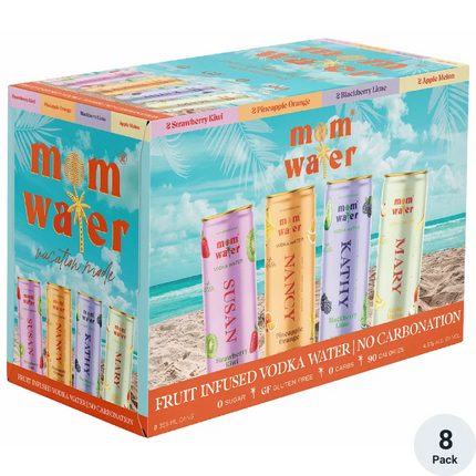 MOM WATER VACATION VARIETY 8PK 355ML CAN - Wine barrel Plus