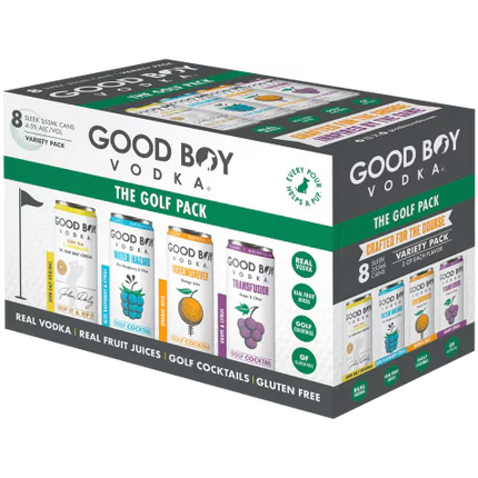 GOOD BOY VODKA GOLF VARIETY 8PK 355ML CAN
