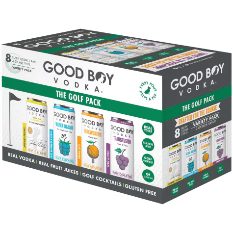 GOOD BOY VODKA GOLF VARIETY 8PK 355ML CAN