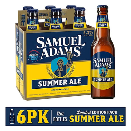SAMUEL ADAMS SUMMER ALE 6PK 12OZ BOTTLE