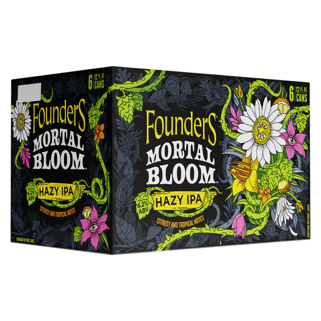 FOUNDERS BREW MORTAL BLOOM HAZY IPA 6PK