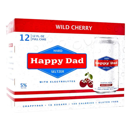 HAPPY DAD HARD SELTZER WILD CHERRY 12PK