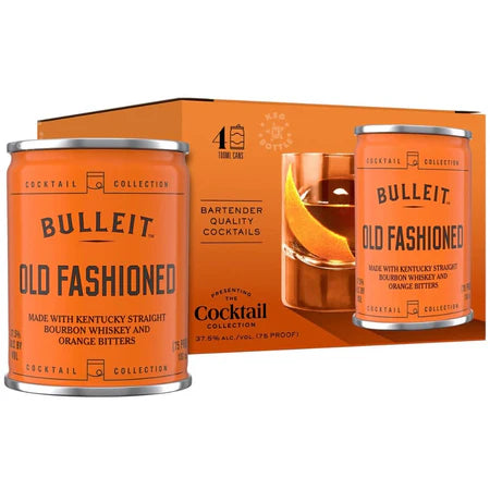 BULLEIT OLD FASHIONED COCKTAIL 4PK 75 PROOF CAN