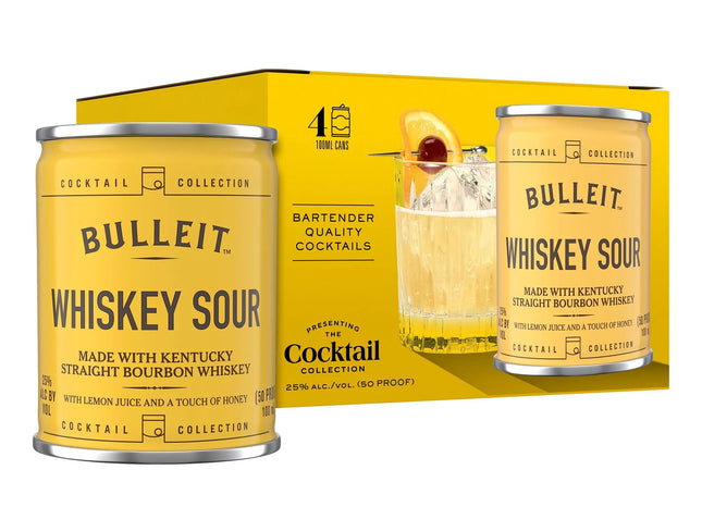 BULLEIT WHISKEY SOUR COCKTAIL 100ML 4PK CAN