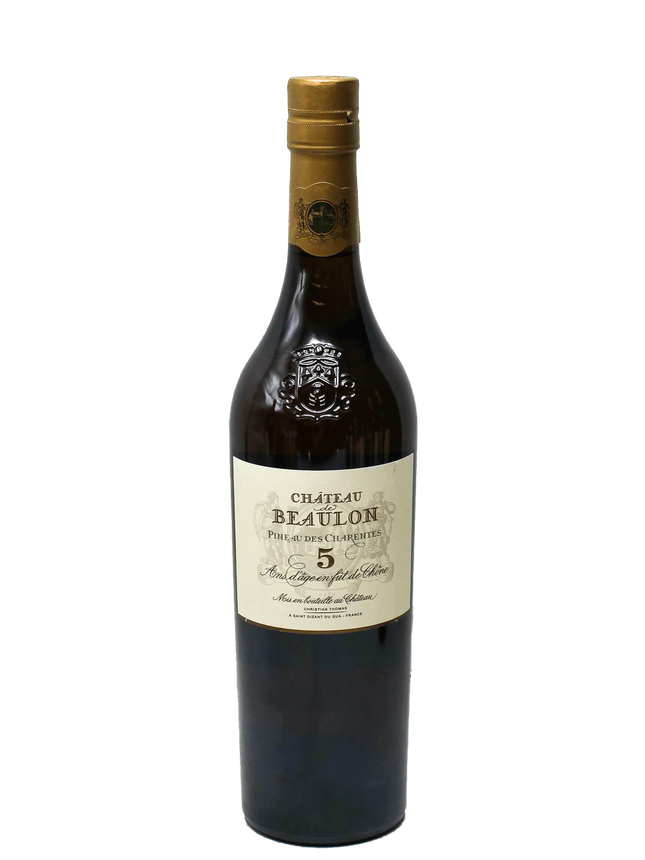 Wine bottle with a gold foil cap on a white background