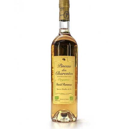 Bottle of Pineau des Charentes on a white background